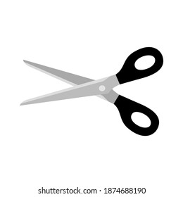 Icono de tijeras sobre fondo blanco.