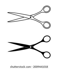 scissors icon on white background