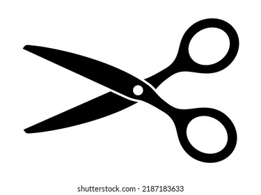 scissors icon on white background