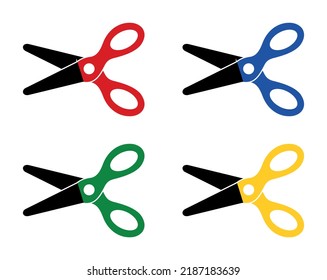 scissors icon on white background