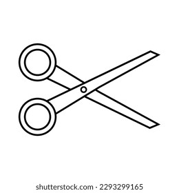 Scissors icon on white background.