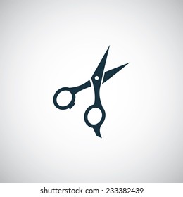 scissors icon on white background 