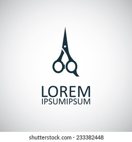 scissors icon on white background 