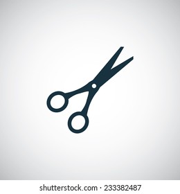 scissors icon on white background 