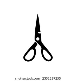 Scissors icon on white background