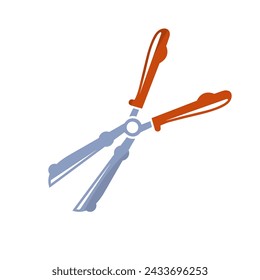 scissors icon on a white background, vector illustration