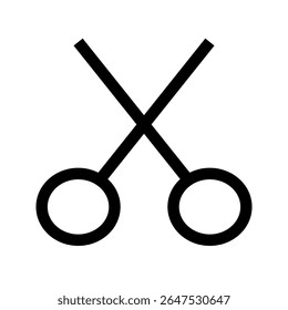 scissors icon on white background