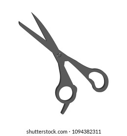 Scissors icon. Open scissors. Barbershop symbol. Hairdresser logo