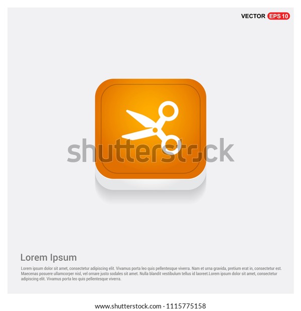 Scissors Icon Orange Abstract Web Button - Free
vector icon