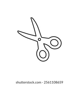 Scissors icon Outline vector line symbol