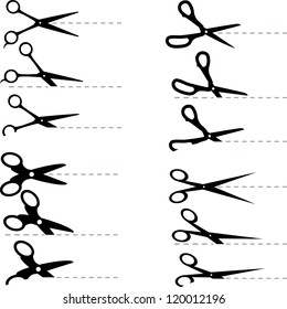 scissors icon set