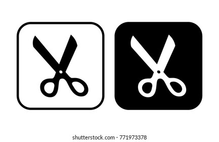 Scissors icon set