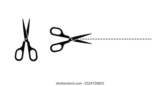 Scissors icon set. Cut symbol. Paper clippers vector illustration. Shears sign. Hairdresser pictogram. scissors icon isolated.