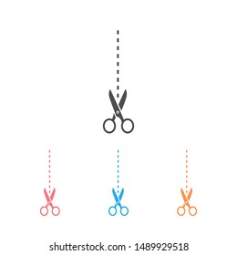 Scissors icon set template. Vector illustration