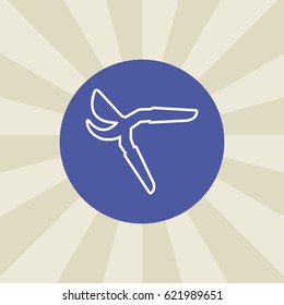 scissors icon. sign design. background