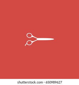 scissors icon. sign design. red background