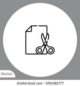 Vector de signo de icono de tijeras,Símbolo, ilustración de logotipo para web y móvil
