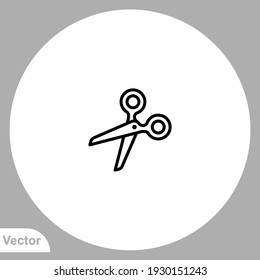Vector de signo de icono de tijeras,Símbolo, ilustración de logotipo para web y móvil
