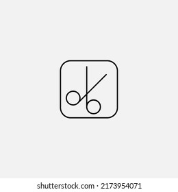 Vector de signo de icono de tijeras,Símbolo, ilustración de logotipo para web y móvil