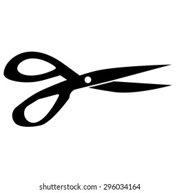 scissors icon silhouete simple  symbol vector element
