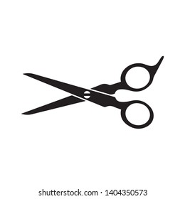 Scissors icon silhouette black vector art illustration