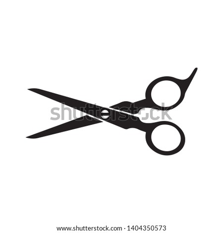 Scissors icon silhouette black vector art illustration