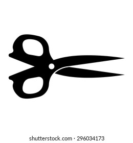 scissors icon silhouette simple  symbol vector element