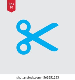 Scissors Icon. Simple Flat Symbol Of Shears. Vector Illustrated Sign