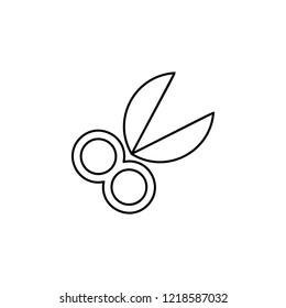 Scissors icon. Simple outline vector of education set for UI and UX, website or mobile application