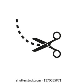 Scissors icon. Simple vector illustration
