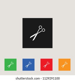 Scissors icon, stock vector illustration, EPS10.