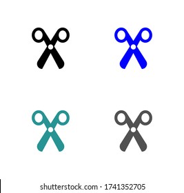 scissors icon stock vector illustration.
