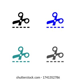 scissors icon stock vector illustration.