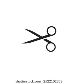 Icono de tijeras. Fondo blanco de la Ilustración vectorial común.