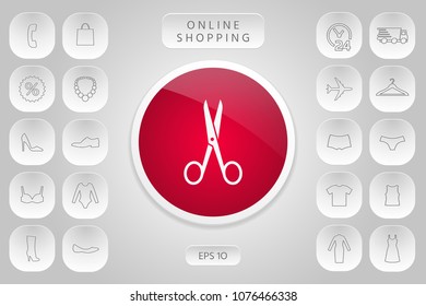 Scissors icon symbol