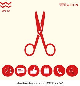 Scissors icon symbol