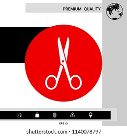 Scissors icon symbol