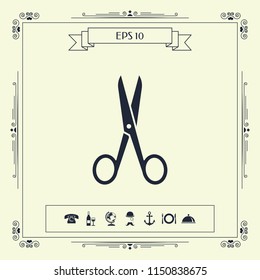 Scissors icon symbol