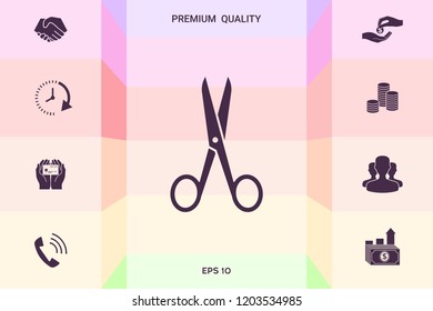 Scissors icon symbol