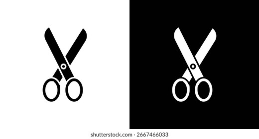Scissors icon symbol collection. Flat vector stock illustration.