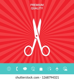 Scissors icon symbol. Graphic elements for your design