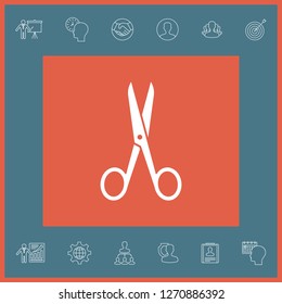 Scissors icon symbol. Graphic elements for your design