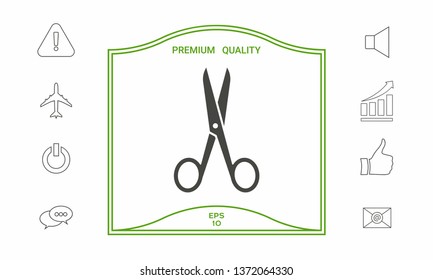 Scissors icon symbol. Graphic elements for your design
