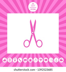 Scissors icon symbol. Graphic elements for your design