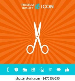 Scissors icon symbol. Graphic elements for your design