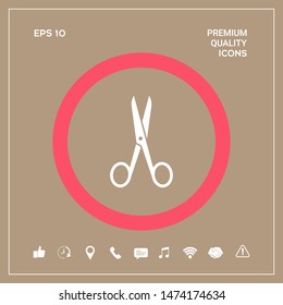 Scissors icon symbol. Graphic elements for your design