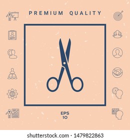 Scissors icon symbol. Graphic elements for your design