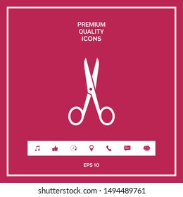 Scissors icon symbol. Graphic elements for your design