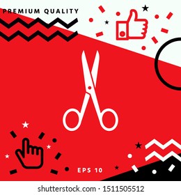 Scissors icon symbol. Graphic elements for your design