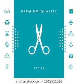 Scissors icon symbol. Graphic elements for your design